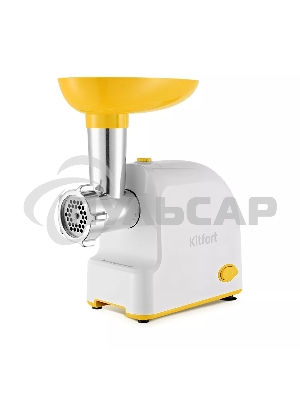 Мясорубка электрическая Kitfort КТ-2113-2 1000Вт белый/желтый