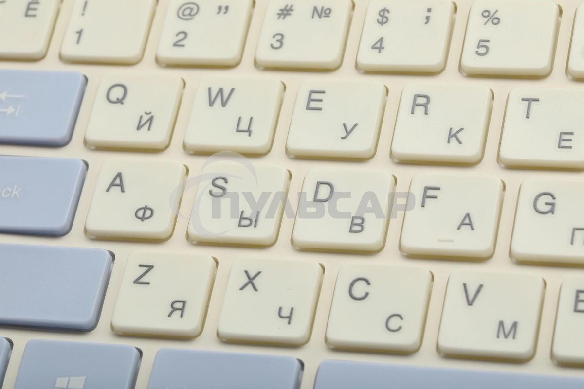 Комплект клавиатура + мышь Acer OCC205 беспроводной USB, 1200 dpi, белый/голубой