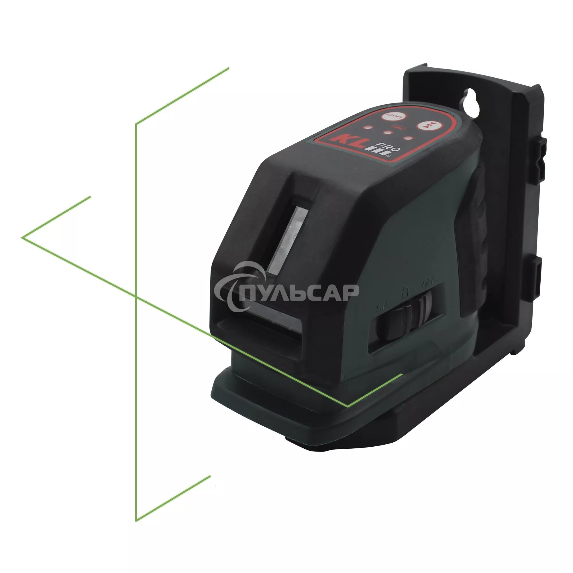 Профессиональный уровень лазерный линейный с автоматическим выравниванием KLPRO KLLZR118GL (горизонт, вертикаль, зеленый луч)