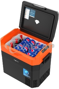 Холодильник автомобильный Бирюса НС-38P7 оранжево-черный