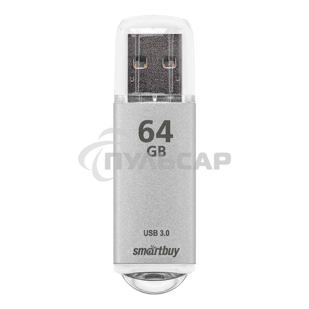 Флешка USB Smartbuy 64 Gb,V-CUT SILVER (SB64 GbVC-S3), 64 Gb, USB 3.0, R/W 75/25, серебристый