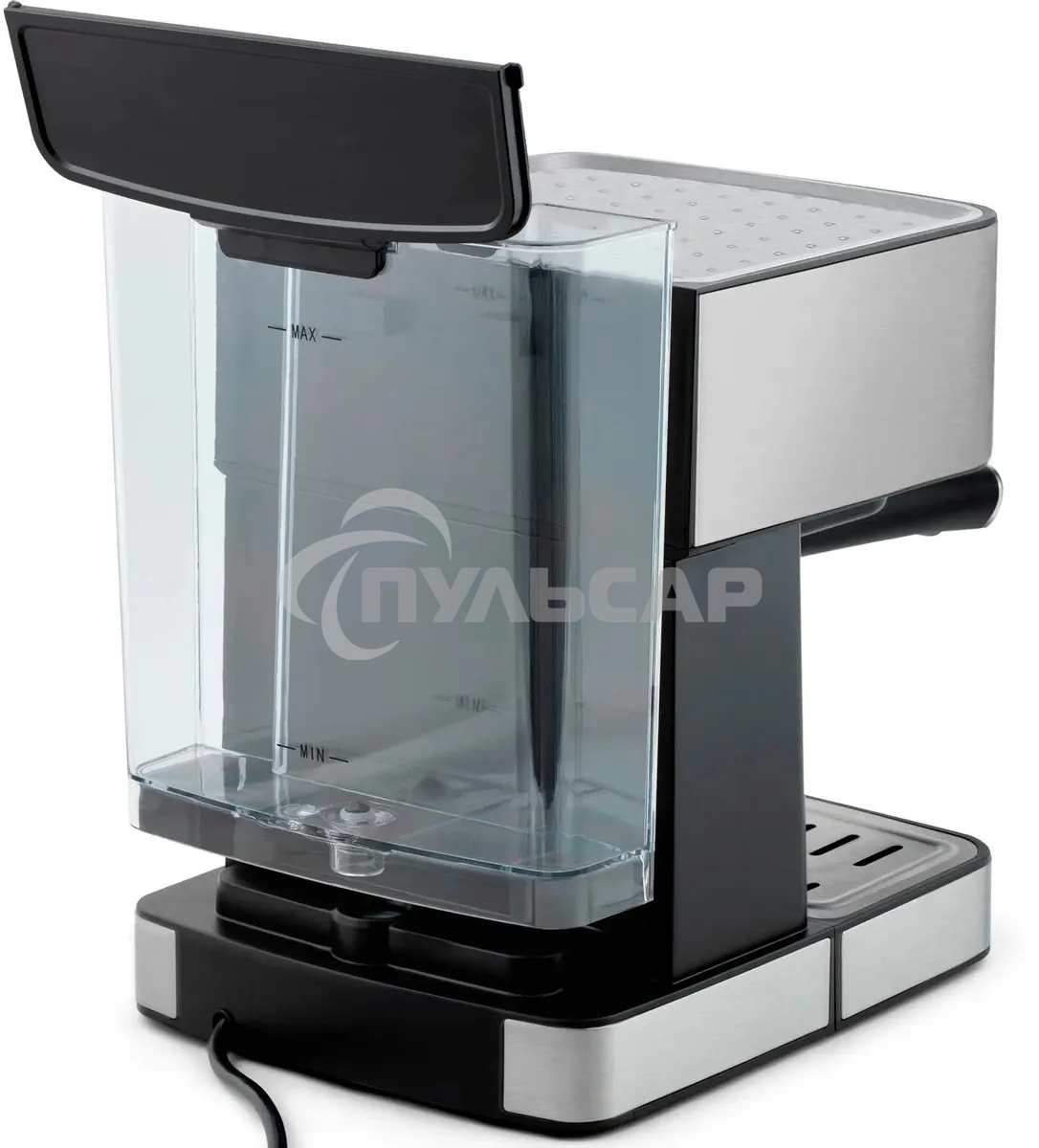 Кофеварка рожковая Vitek VT-1504 серебристый/черный, исп. кофе - молотый, 1.6 л, 850 Вт, 15 бар