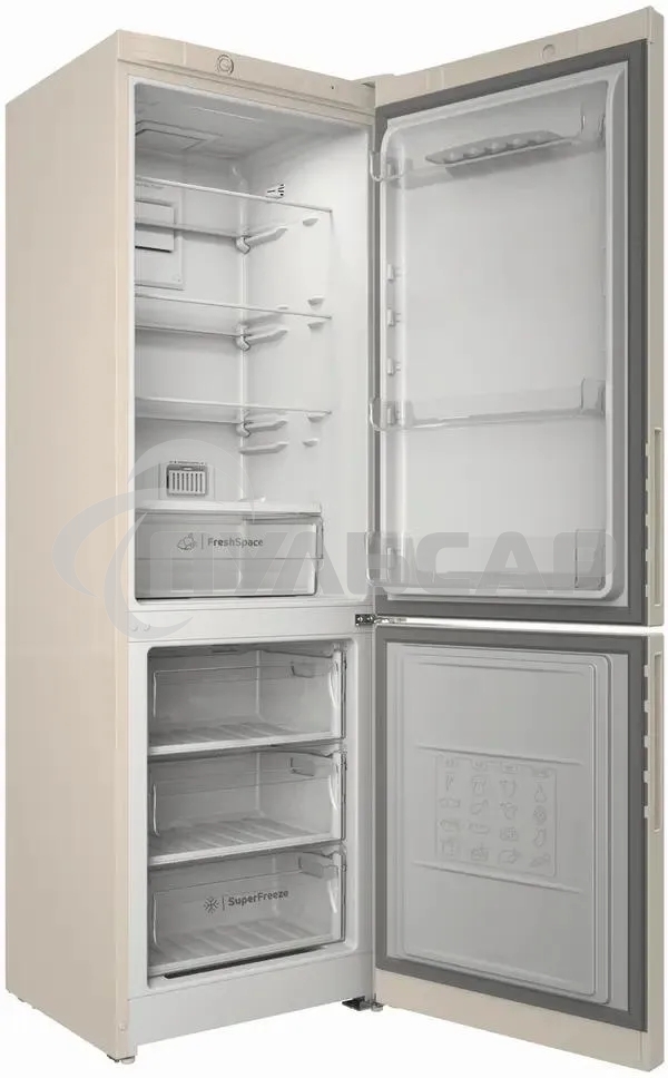 Холодильник Indesit ITR 4180 E бежевый двухкамерный 220/78л морозилка снизу