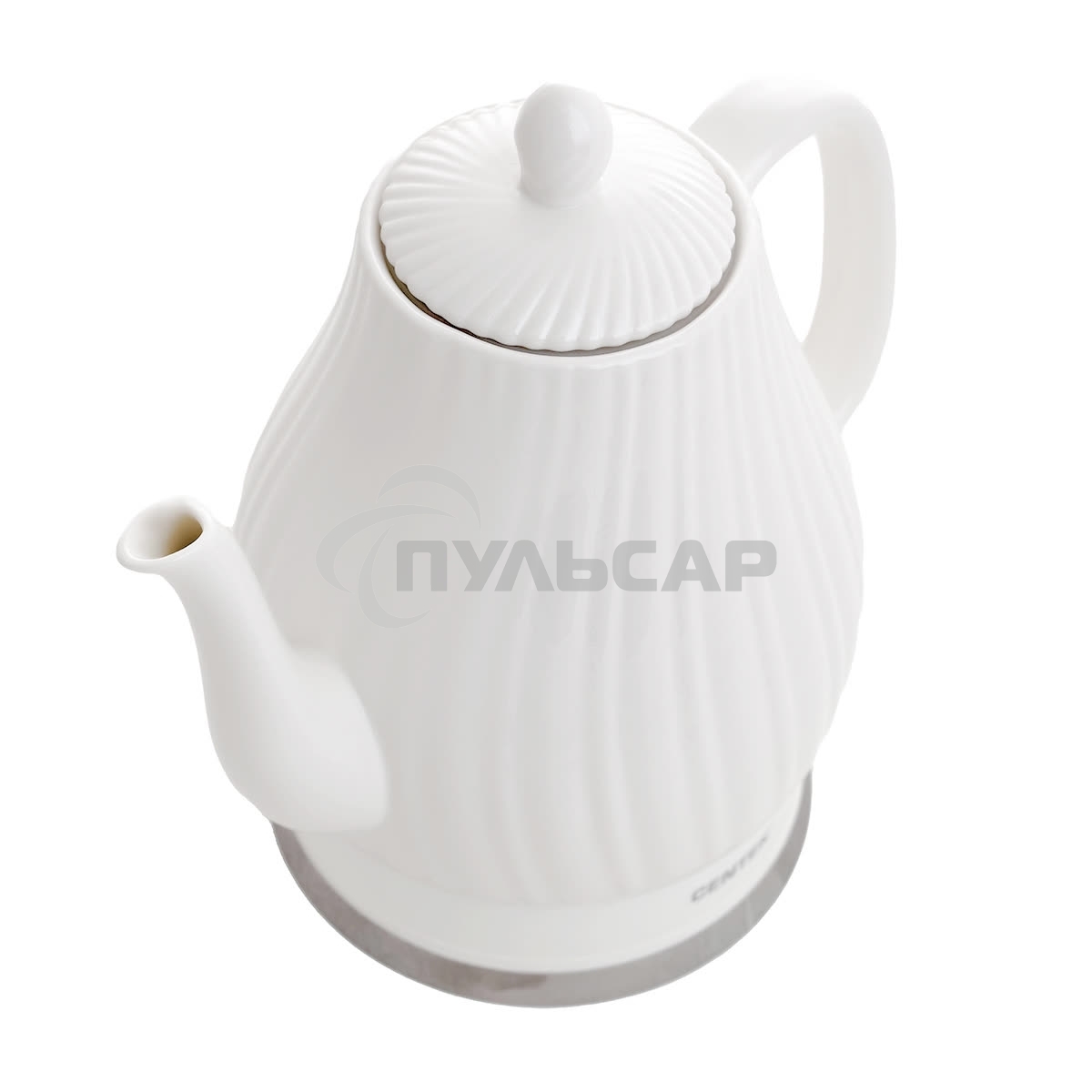 Чайник электрический Centek CT-0064 2.0л, 2150W, супербелая керамика, рельефный корпус