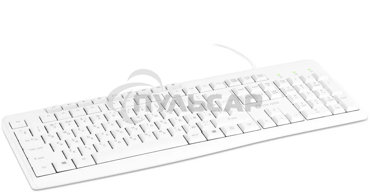 Клавиатура проводная Oklick 305M (1875227), USB, белый
