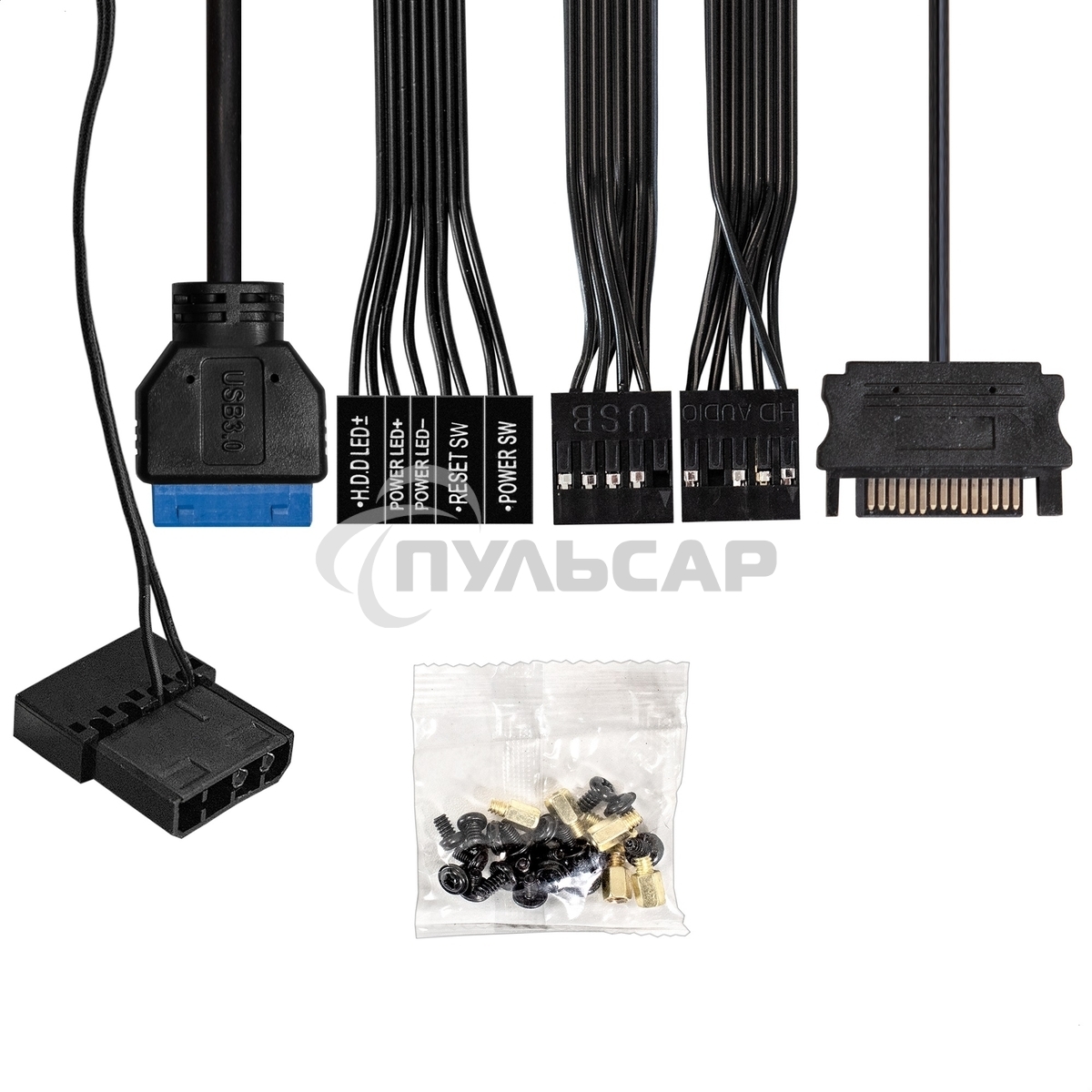 Компьютерный корпус Miditower ExeGate EVO-9211 (ATX, без БП, с окном, 2*USB+1*USB 3.0, HD аудио, черный, 1 вент. с RGB подсветкой)