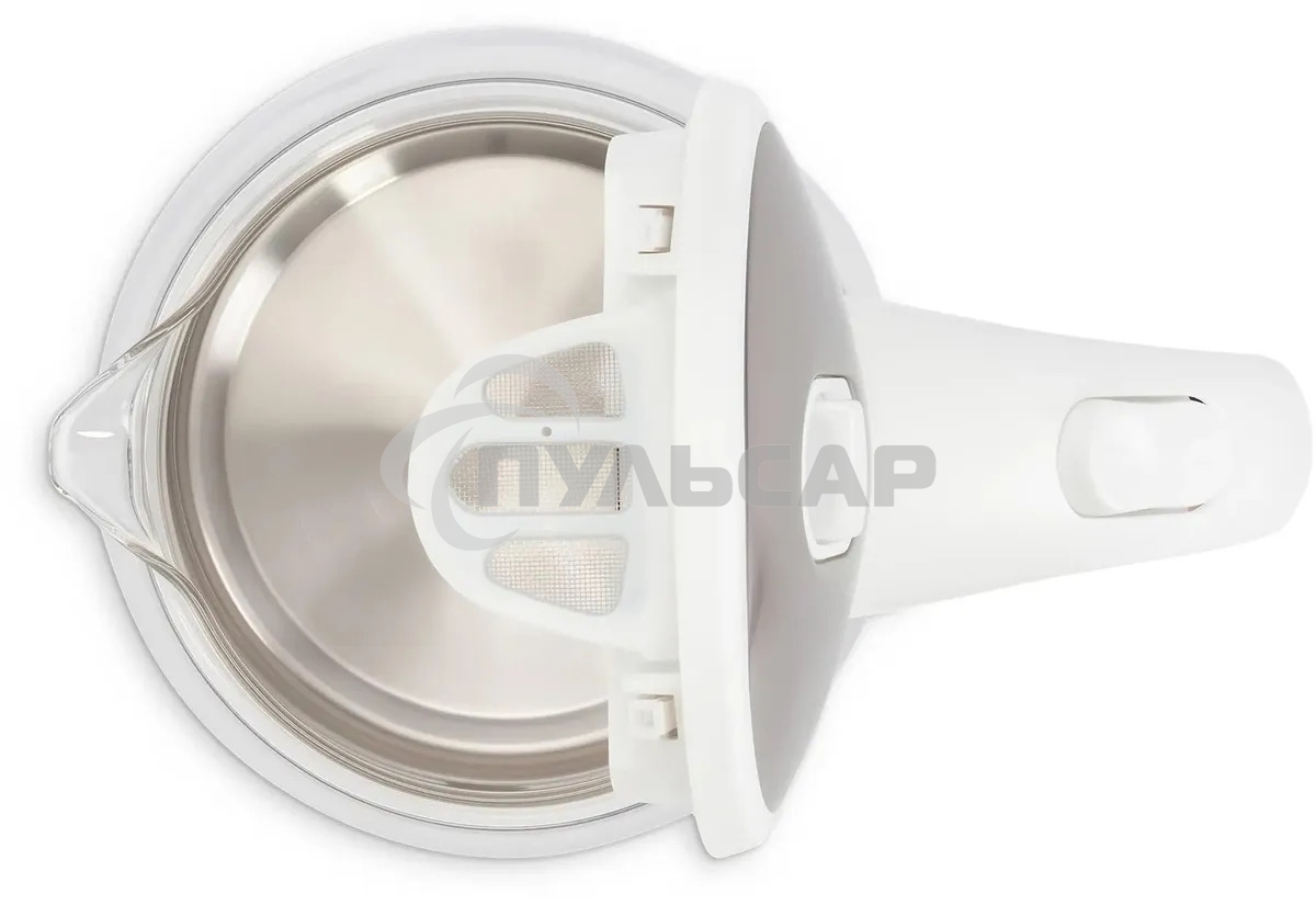 Чайник электрический Hyundai HYK-G3506 1.7л. 2200Вт белый/серебристый корпус: стекло