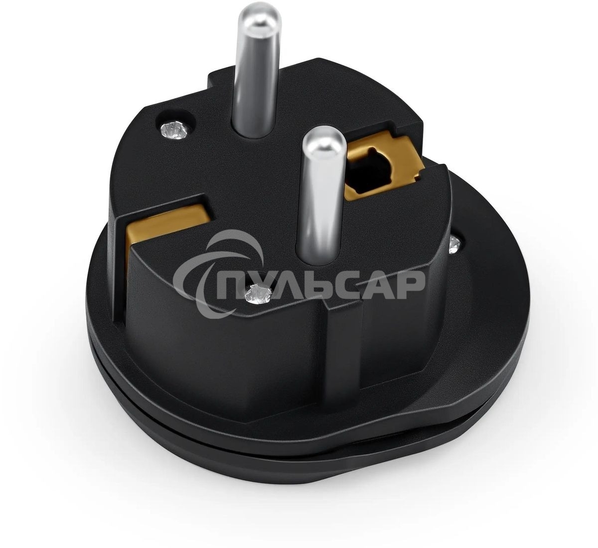 Адаптер-переходник Buro BU-PA01-B, 1 розетка, черный (пакет ПЭ)