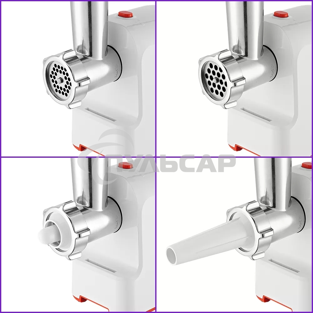 Мясорубка электрическая Kitfort КТ-2113-3 1000Вт белый/красный