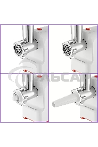 Мясорубка электрическая Kitfort КТ-2113-3 1000Вт белый/красный