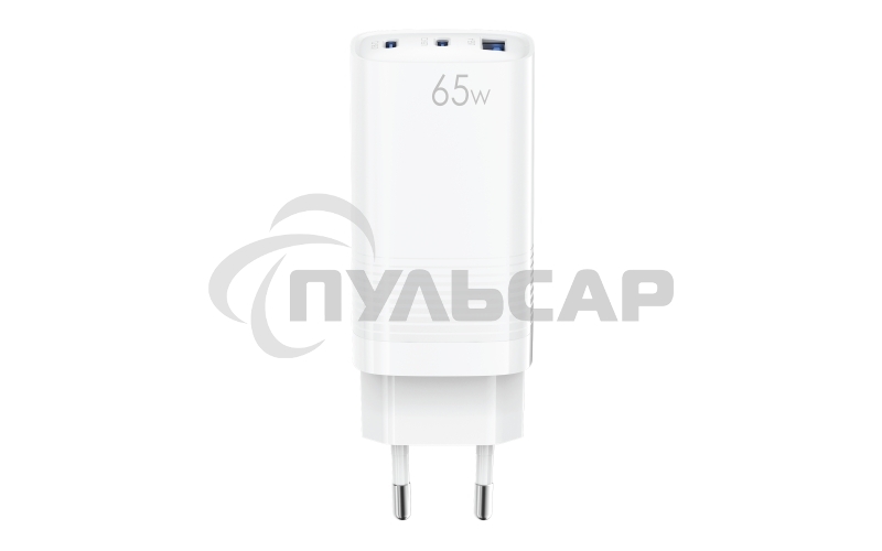 Сетевое зарядное устройство OLMIO 2Type-C/USB, 65W, 6A, QuickCharge3.0, PowerDelivery3.0, GAN