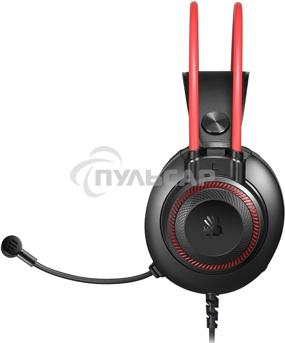 Наушники с микрофоном A4Tech Bloody G200S черный/красный 2м мониторные USB оголовье (G200S USB/ BLACK +RED)