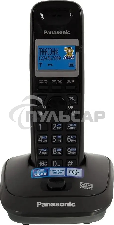 Телефон беспроводной (DECT) Panasonic KX-TG2521RUT (титан) АОН, Caller ID,спикерфон,голосовой АОН,полифония,цифровой автоответчик