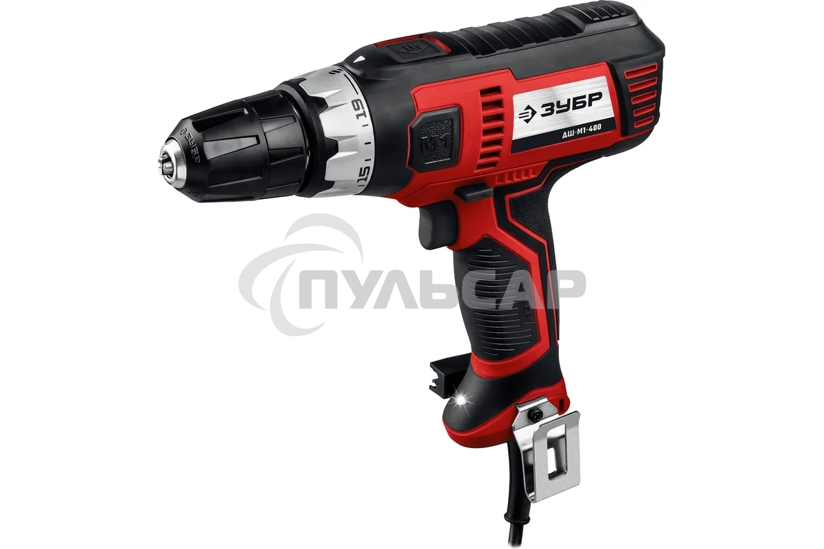 Дрель-шуруповерт ЗУБР ДШ-М1-400, Сетевая, 400Вт