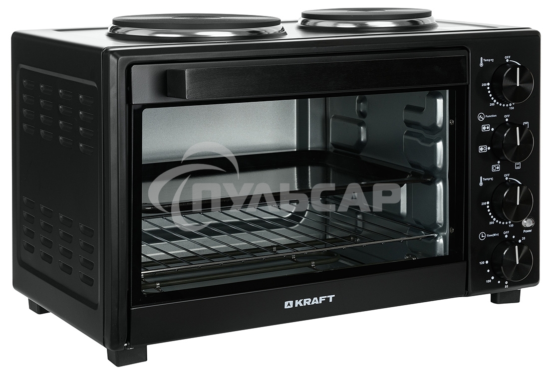 Мини-печь Kraft KFC-MOHP 380 HBL 38 л, 1600 Вт, черный