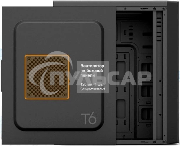 Компьютерный корпус Zalman ZM-T6 черный без БП ATX 1xUSB 2.0 1xUSB 3.0 audio bott PSU