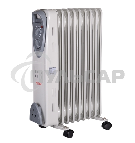 Обогреватель масляный Ресанта ОМ-9А (9 секций), белый, 2000 Вт, 20 м2, термостат 67/3/16