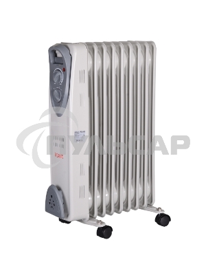 Обогреватель масляный Ресанта ОМ-9А (9 секций), белый, 2000 Вт, 20 м2, термостат 67/3/16