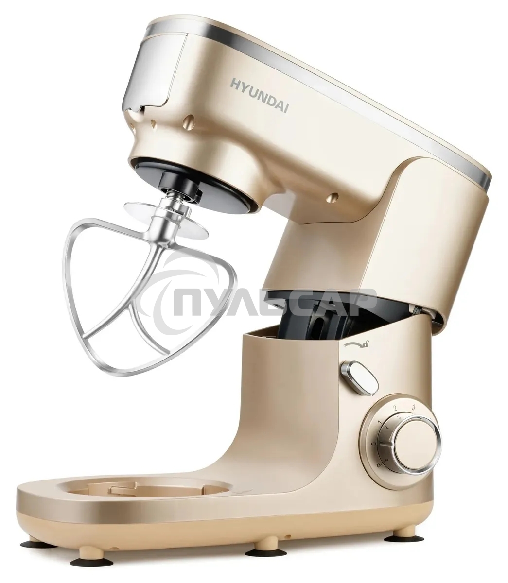 Кухонная машина Hyundai HYM-S7451 планетар.вращ. 1400Вт золотистый