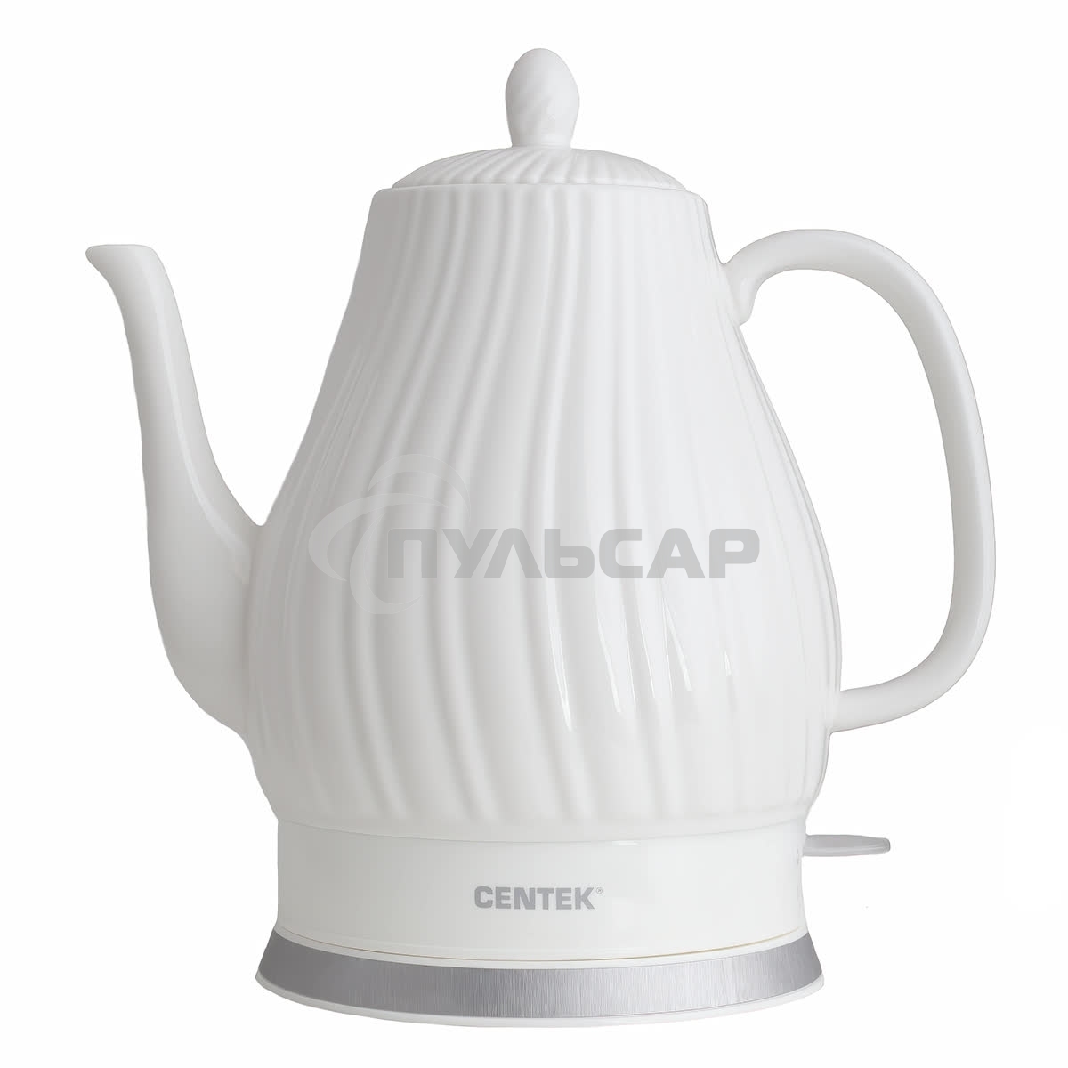 Чайник электрический Centek CT-0064 2.0л, 2150W, супербелая керамика, рельефный корпус