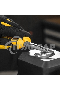 Длинногубцы прямые Denzel 205 мм, трехкомпонентные рукоятки