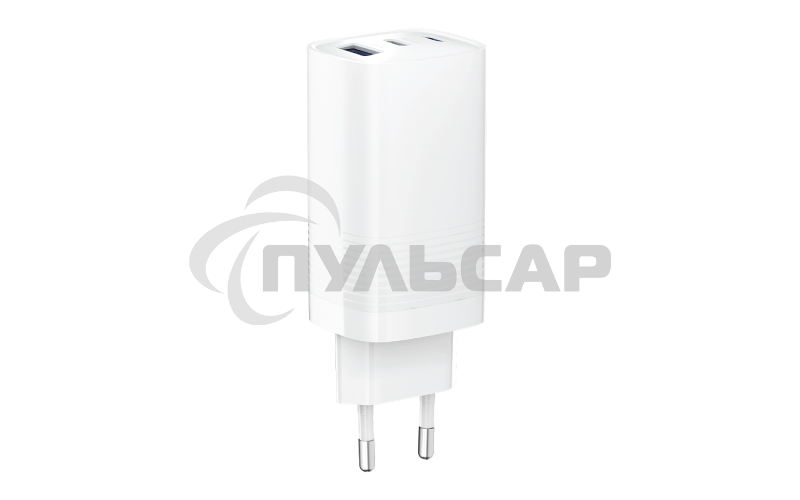 Сетевое зарядное устройство OLMIO 2Type-C/USB, 65W, 6A, QuickCharge3.0, PowerDelivery3.0, GAN