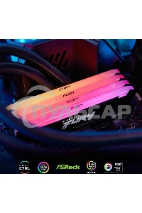 Оперативная память Kingston Fury Beast, DDR4, 16Gb (2x8Gb), 3600MHz, CL17, DIMM, с радиаторами, RGB, черный