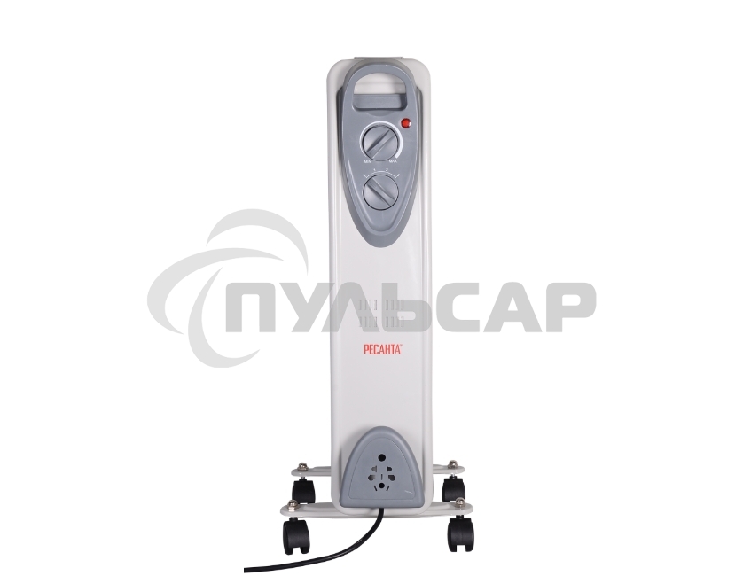 Обогреватель масляный Ресанта ОМ-9А (9 секций), белый, 2000 Вт, 20 м2, термостат 67/3/16