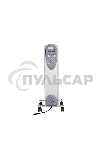 Обогреватель масляный Ресанта ОМ-9А (9 секций), белый, 2000 Вт, 20 м2, термостат 67/3/16