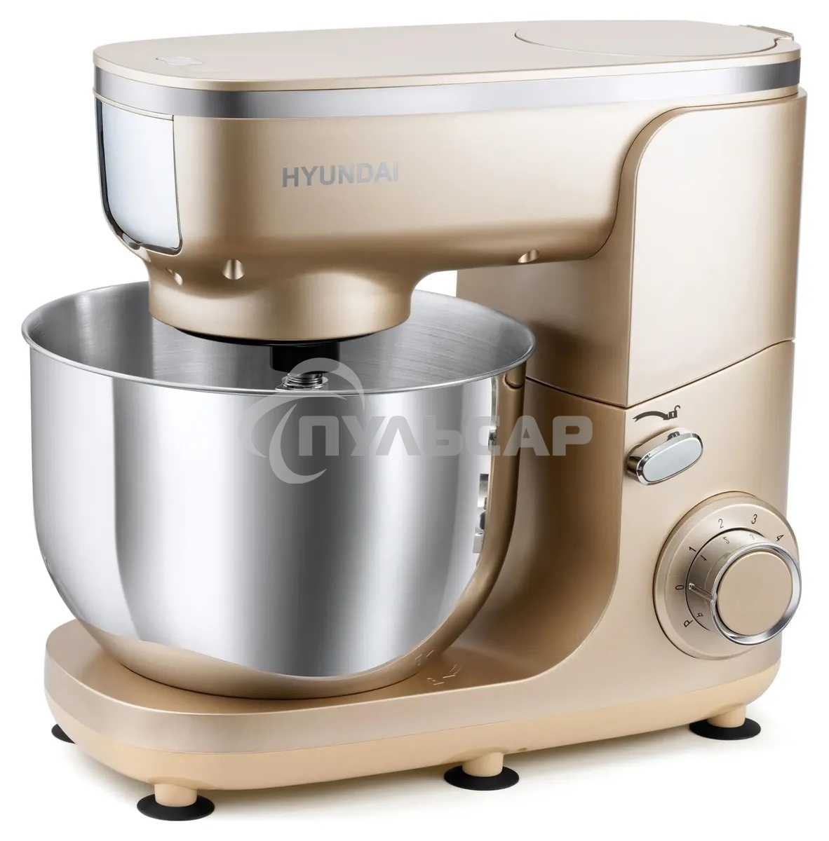 Кухонная машина Hyundai HYM-S7451 планетар.вращ. 1400Вт золотистый