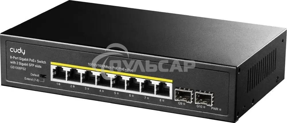 Коммутатор Cudy GS1008PS2 (L2) 8x1Gbит/с 2SFP 8PoE+ 120W неуправляемый