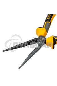 Длинногубцы прямые Denzel 205 мм, трехкомпонентные рукоятки