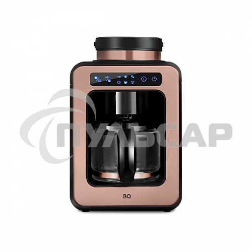Кофеварка капельная BQ CM7000 Rose Gold-Black со встроенной кофемолкой, исп. кофе - молотый/зерновой, 0.6 л, 600 Вт.