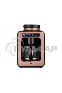 Кофеварка капельная BQ CM7000 Rose Gold-Black со встроенной кофемолкой, исп. кофе - молотый/зерновой, 0.6 л, 600 Вт.