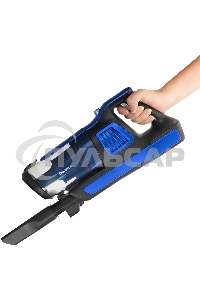 Пылесос вертикальный Blackton Bt VCA1401B черный-синий, питание от аккумулятора, 120 Вт, уборка сухая, пылесборник 0.6 л, работа от АКБ max 40 мин