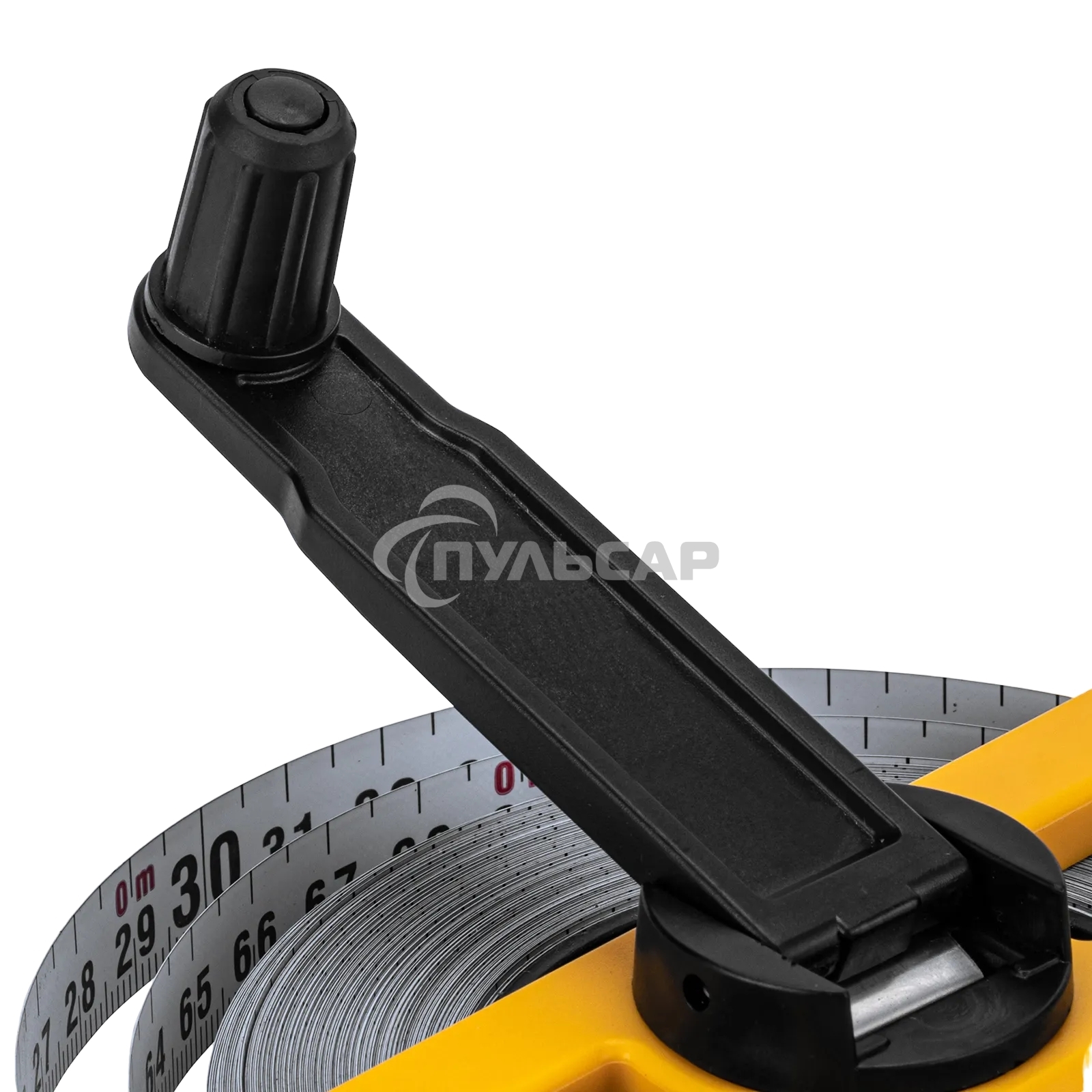 Рулетка геодезическая Denzel 30 м х 13 мм, открытый корпус, металлическая лента