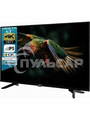 Телевизор Vesta 43'' 43V3500 черный UHD GoogleTV 2/16Gb