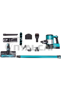 Пылесос вертикальный Pioneer VC470S бирюзовый, питание от аккумулятора, 130 Вт, уборка сухая/влажная, пылесборник 0.6 л, работа от АКБ max 40 мин.