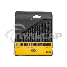 Набор ручного инструмента Deli Набор сверл по металлу HSS (1-10мм, 19 шт) Deli DH-MHZ019-ED1 пластиковый кейс