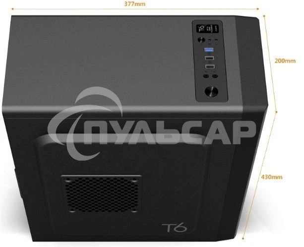 Компьютерный корпус Zalman ZM-T6 черный без БП ATX 1xUSB 2.0 1xUSB 3.0 audio bott PSU