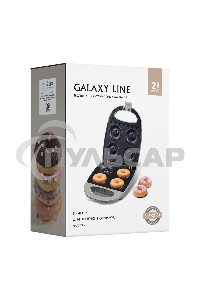 Прибор для выпечки пончиков Galaxy Line GL 2983, серый, с несъемными пластинами, 650 Вт