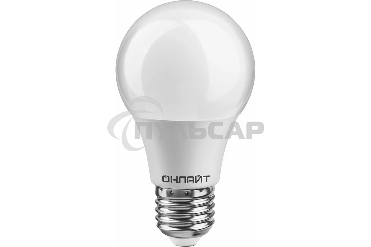 Лампа светодиодная ОНЛАЙТ 71650 OLL-A60-10-230-4K-E27 10 Вт грушевидная 4000К E27 820лм 176-264В белый