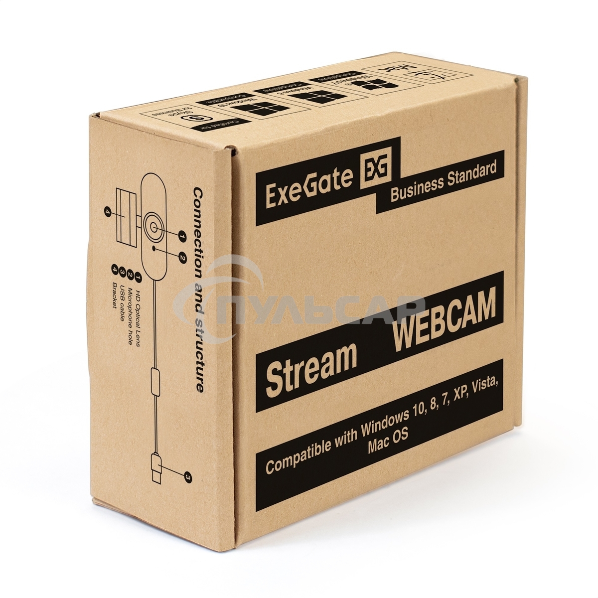 Веб-камера ExeGate EX287383RUS Stream HD 4000 4K UHD T-Tripod (матрица 1/3