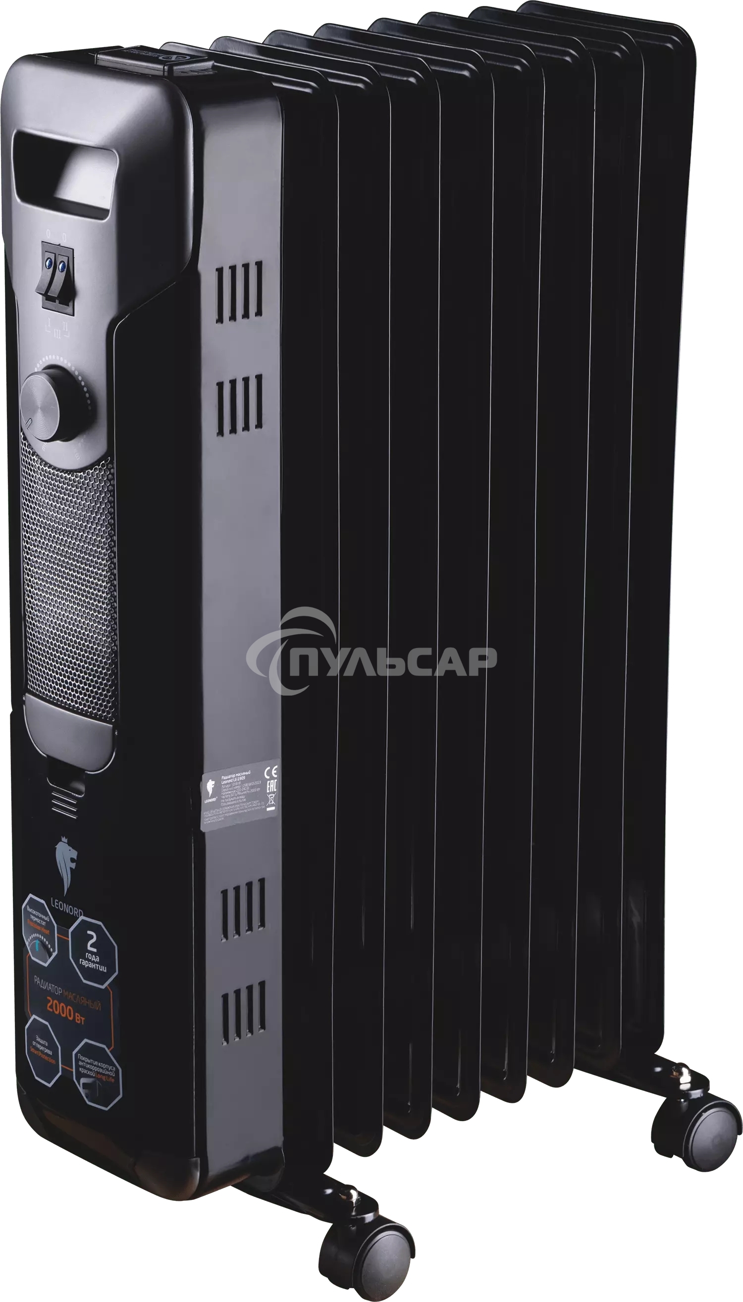 Радиатор масляный LEONORD LE-1909 9 секц. 2 кВт (105818)