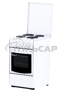 Плита электрическая FLAMA AE 1409 W белый, конфорок 4 электрических, духовка 50 л, 50 см x 85 см x 60 см