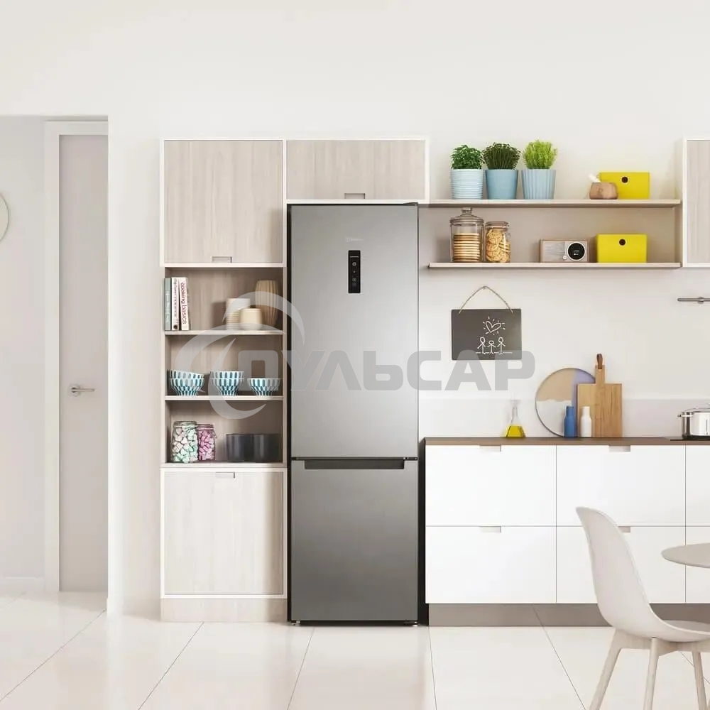 Холодильник Indesit ITS 5180 G серебристый двухкамерный 220/78л морозилка снизу, No Frost