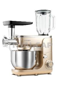 Кухонная машина Hyundai HYM-S7451 планетар.вращ. 1400Вт золотистый