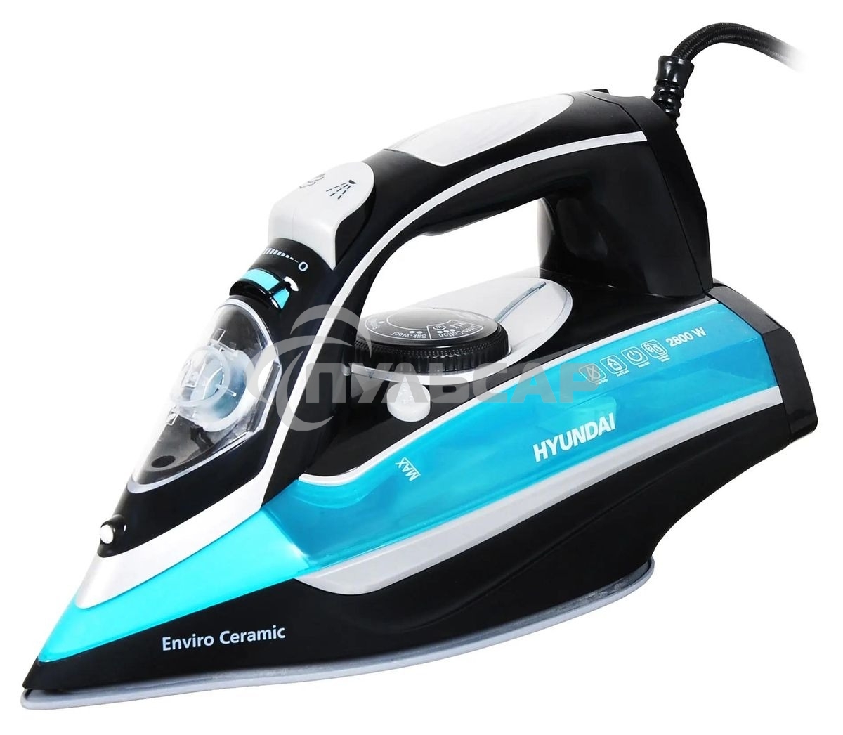 Утюг Hyundai H-SI01336 2800Вт черный/голубой