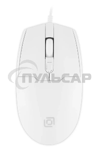 Мышь проводная Oklick 147M белый, 2000 dpi, USB, кнопки - 4
