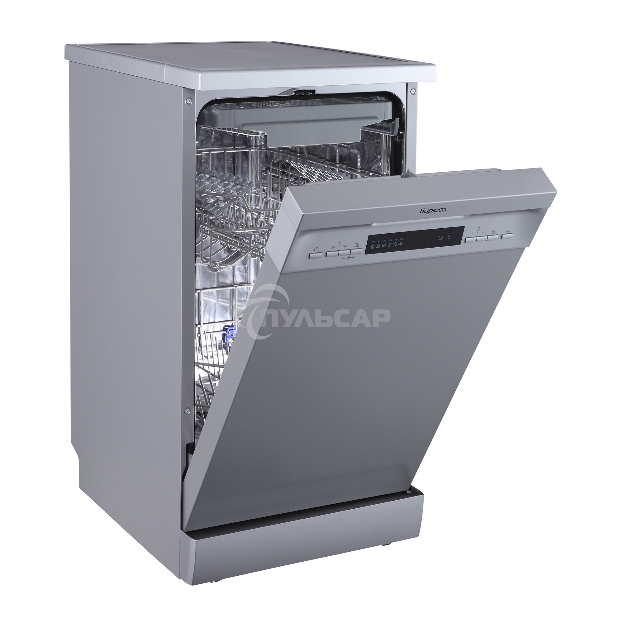 Посудомоечная машина Бирюса DWF-410/5 M, серый, 44.8 см, 10 компл., 49 дБ, класс A++